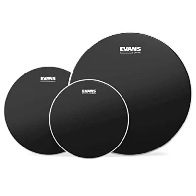 Immagine di Evans ETP ONX2 S Confezione da 3 Pelli Sabbiate a Doppio Strato Onyx per Tom Rispettivamente di 12&quot;, 13&quot; e 16&quot;, Standard