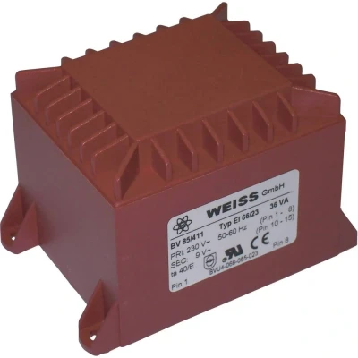 Immagine di Weiss Elektrotechnik 85/414 Trasformatore per circuiti stampati 1 x 230 V 18 V/AC 36 VA 2 A
