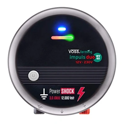 Immagine di VOSS.farming Elettrificatore Impuls Duo DV40 12 V/230 V per recinto Elettrico, recinzioni da pascolo