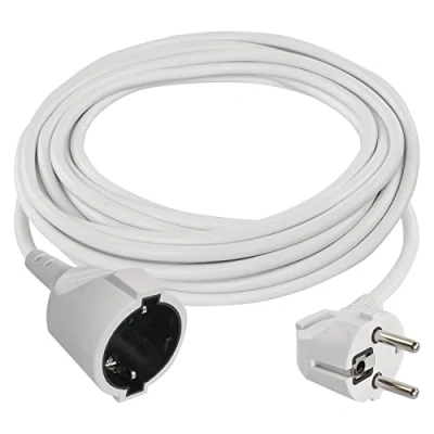 Immagine di EMOS Cavo di prolunga IP20 7 m 1 presa Schuko 250 V, 16 A, 3680 W Isolamento in PVC alta qualità H05VV F3G 1,5 mm2 Maggiore protezione da contatto per interni bianco