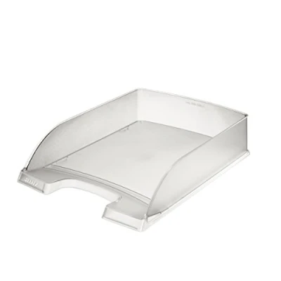Immagine di LEITZ 52270203 Plus Standard, Vaschetta Porta Corrispondenza, Formato A4, Colore Trasparente Satinato, Confezione da 5 pezzi