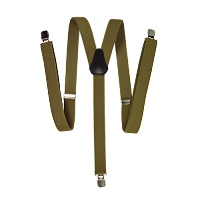 Immagine di Olata Bretelle Unisex Sottili Regolabili con Clip in Metallo 2,5 cm. Crema