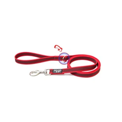 Immagine di Julius K9, Guinzaglio Color &amp; Gray con manico e anello, 20 mm x 1,8 m, rosso