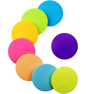 Immagine di Note adesive colorate, 560 fogli, rotonde, autoadesive, per ufficio, scuola, casa, 8 colori, 60 x mm