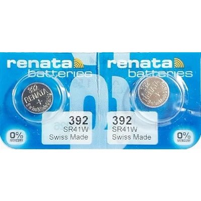 Immagine di Renata batteria per orologio da polso, realizzata in Svizzera, all&#039;ossido di argento, priva mercurio, 1,55 V, lunga durata, 2 pezzi