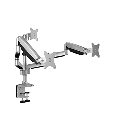 Immagine di ICY BOX IB MS505 TI, Monitorständer mit Tischhalterung f. 3 Monitore bis zu 32&#039;&#039; (81 cm) scomparti Supporto da tavolo per monitor 81,3 cm (32) Ruotabile,