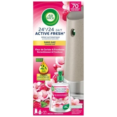 Immagine di Airwick Deodorante per la casa spray automatico senza gas attivo fresco, 1 diffusore + ricariche profumo, bouquet di gelsomino