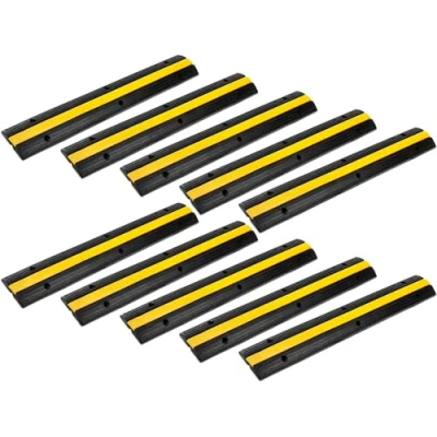 Immagine di 10x Set Pronomic Protector 1 100 Canalina Pavimento Passacavi Ponte Cavo Canale