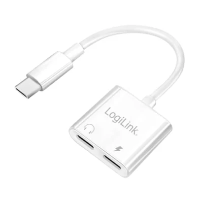Immagine di LogiLink UA0433 USB C® Audio Adattatore Bianco
