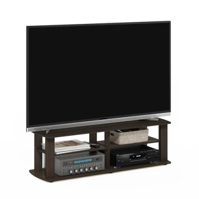 Immagine di Furinno Centro di Intrattenimento TV, Noce, Dark Brown, Short 43.3&quot;(W) x13.4(H) x13.1(D)