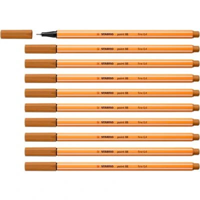 Immagine di Fineliner STABILO point 88 Confezione da 10 Ocra Scuro