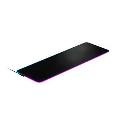 Immagine di SteelSeries Tappetino per mouse da gioco QcK Prism Cloth Illuminazione RGB a 2 zone eventi in tempo reale Ottimizzato sensori di Taglia XL (900 x 300 mm)