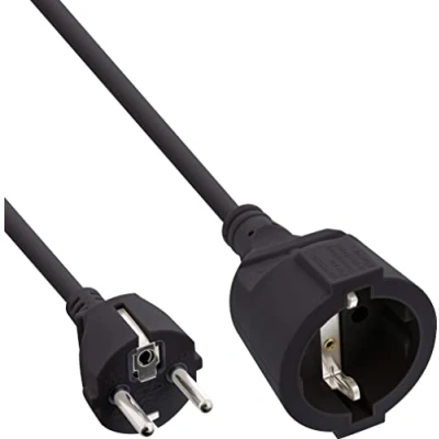 Immagine di InLine® Prolunga di corrente con contatto protezione, 1,5 m, colore: Nero