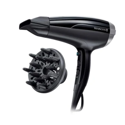 Immagine di Remington Asciugacapelli 2300W Leggero e Potente Con Ioni per Capelli liberi dal crespo , ugello lo styling, diffusore, 3 livelli di riscaldamento 2 ventola, Pro Air ShineD5215
