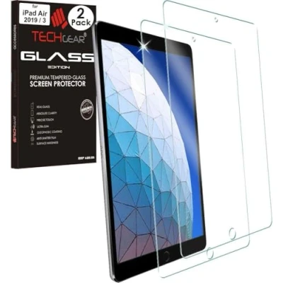 Immagine di TECHGEAR [2 Pezzi] Vetro Temperato Compatibile con iPad Air 3 2019 (10.5&quot; Pollici), PRO Pollici) Pellicola Protecttiva in [Resistente ai Graffi] [Ultra Chiaro]