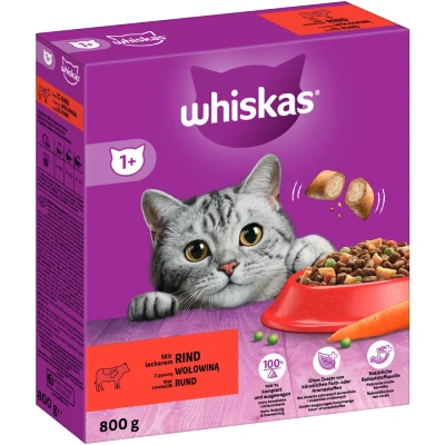Immagine di Whiskas 1+ Manzo Crocchette per gatti 800 g