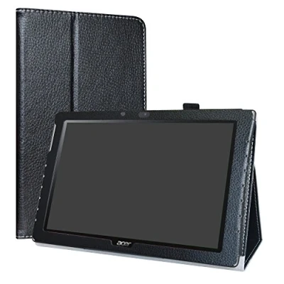 Immagine di LiuShan Acer Iconia One 10 B3 A40 Custodia, Slim Sottile Pieghevole con Supporto in Piedi Caso per 10.1&quot; Tablet,Nero