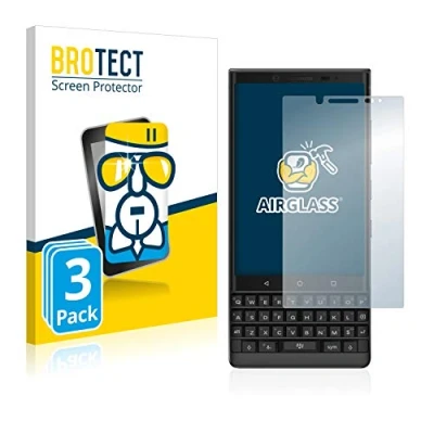 Immagine di brotect Pellicola Protettiva Vetro per BlackBerry Key2 Protezione Schermo (3 Pezzi) [Durezza Estrema 9H, Chiaro]