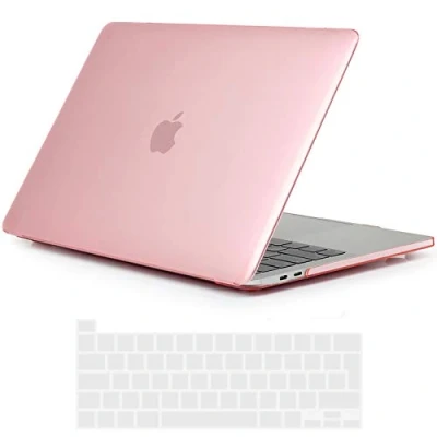 Immagine di TECOOL Custodia MacBook PRO 16 Pollici con Touch Bar 2020 2019 Modello A2141, Case Cover Trasparente Rigida Plastica Ultrasottile +Accessori Copritastiera Silicone Italia Layout, Rosa Cristallo