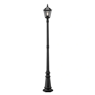 Immagine di Konstsmide 7233 750 Lampione Firenze in Alluminio Verniciato Opaco, 25 x 220 cm, 1 Lampadina da 100 W, IP43, Colore: Nero