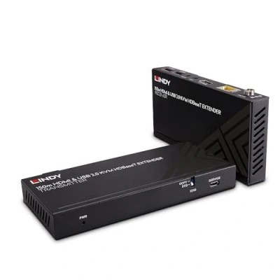 Immagine di LINDY Cat.6 HDBaseT KVM Extender HDMI ™, Infrarosso, USB 2.0 KIT (Trasmettitore + ricevitore) su cavo di rete RJ45 150 m