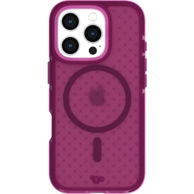 Immagine di tech21 EvoCheck Custodia protettiva per iPhone 16 Pro, compatibile con MagSafe, colore: Prugna