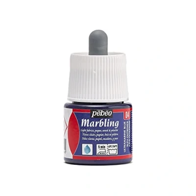Immagine di PEBEO Bottiglia di Marmorizzazione 45ml Blu Oltremare Vernice Effetto Lucida su superfici Chiare e porose
