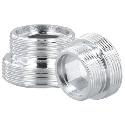 Immagine di Cozlly 2 Pezzi Adattatore per Rubinetto in Metallo, Filettatura Maschio Connettore Adattatore, Acqua, Aeratore Cucina Depuratore (M18 M22)