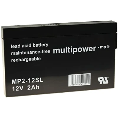 Immagine di Powery Batteria al piombo MP2 12SL 12 V, acido [batteria piombo]