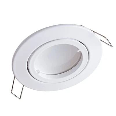 Immagine di YanFeiYit 1 faretto da incasso a LED ultra piatto, modulo in ceramica intercambiabile 5 W, 230 V, dimmerabile, orientabile, bianco opaco rotondo (bianco neutro 4000 K)
