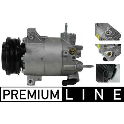 Immagine di MAHLE ORIGINAL ACP 551 000P Compressore Aria Condizionata 7VS16EC 12 PAG 46 YF R 1234yf, 134a con anello tenuta senza vite spurgo olio