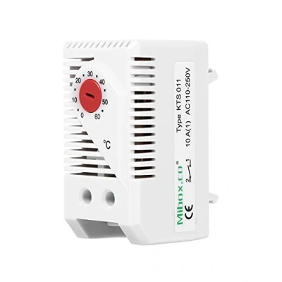 Immagine di Termostato, termostato elettrico compatto regolabile da 0 a 60 Switch interruttore per termoregolatore ventilatori A/C riscaldatori (1Pc)(KTO011)