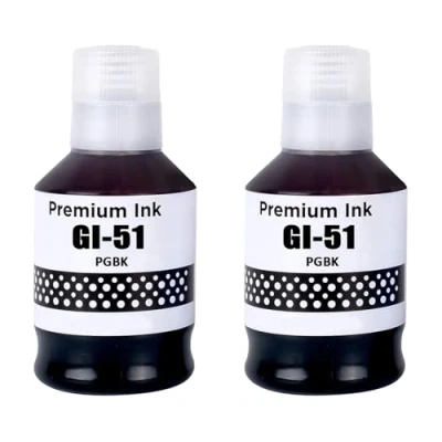 Immagine di LAIPENG GI 51 GI51 Inchiostro Compatibile per PIXMA G1520 G1560 G2520 G2560 G3520 G3560 G1530 G2570 G3570 G4570 Stampante BK 51BK (Nero*2)