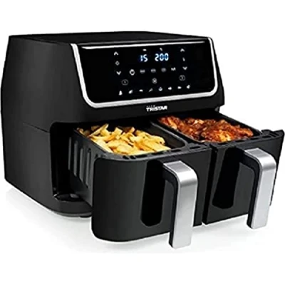 Immagine di Tristar FR 6970 Friggitrice Senza Olio a Doppia cestello, Pannello di Controllo Digitale tattile, capacità 9 l, Facile da Usare, Multifunzione, Timer 0 60 min, Temperatura Regolabile 80 200C, 1800 W