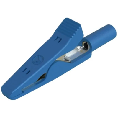 Immagine di SKS Hirschmann MA 1 Mini Morsetto a clip/coccodrillo Blu Campo di serraggio max.: 4 mm Lunghezza: 41.5 pz.