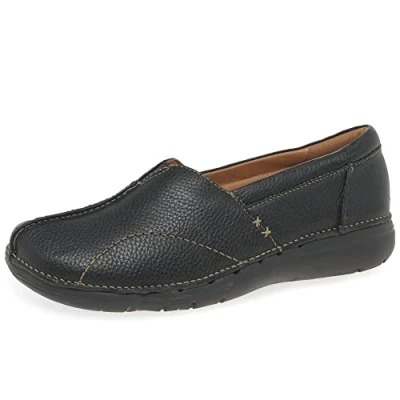 Immagine di Clarks Un Loop Stride, Loafer Donna, Pelle Nera, 42 EU