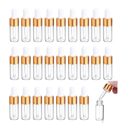 Immagine di NOLACE Flacone Contagocce 25 Pezzi Fiale Di Vetro Con Pipette, Bottiglie Vuote Da 3 Ml Pipette Per Oli Essenziali Profumo Olio Profumato Trasparente