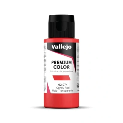 Immagine di Vallejo Premium Airbrush Color Flacone di vernice, Rosso (Candy Red), 60 ml