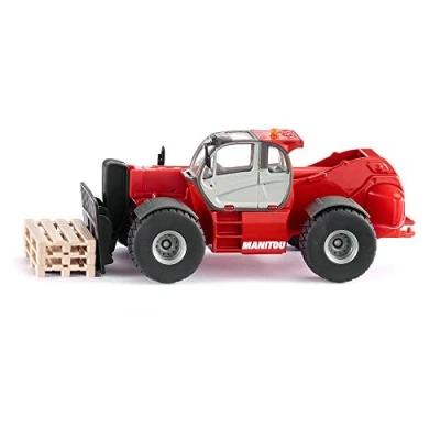 Immagine di siku 3507, Sollevatore telescopico Manitou MHT 10230, 1:50, Metallo e Plastica, Rosso, 3 Bancali inclusi