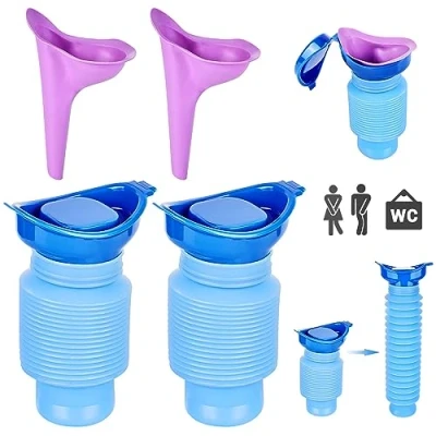 Immagine di 2 Pezzi Orinatoio Portatile Donna, Femminile per Fare Pipi in Piedi, Urinatoio Uoomo, Riutilizzabile Adatto All&#039;aperto, attività, Campeggio, Viaggio