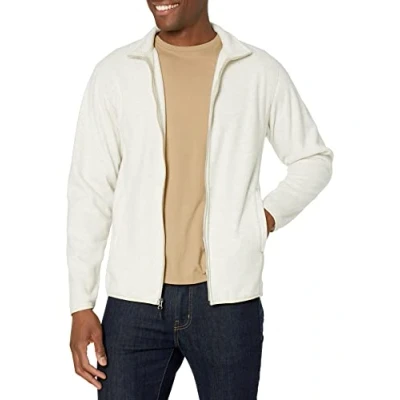 Immagine di Amazon Essentials Giacca in Pile con Cerniera Intera (Disponibile Taglie Big And Tall) Uomo, Avena Puntinato, M