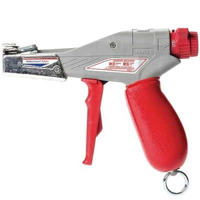Immagine di HellermannTyton MK9SST Utensile di lavorazione manuale per fascette fermacavi in acciaio inossidabile della serie MBT/MAT, MK. Grigio, Rosso