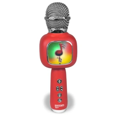Immagine di Bontempi StarSync Karaoke Microfono Wireless con TWS e Cambio Voce per un Senza Limiti, 23,4x7,9x7,4 cm