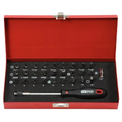 Immagine di KS Tools, Chiave a bussola, Set di inserti da 1/4&quot;, 29 pezzi, 1/4&quot;.