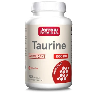 Immagine di Jarrow Formulas, Taurina, 1000 mg, Alto Dosaggio, 100 Capsule, Testate in Laboratorio, Senza Glutine, Soia, Non OGM
