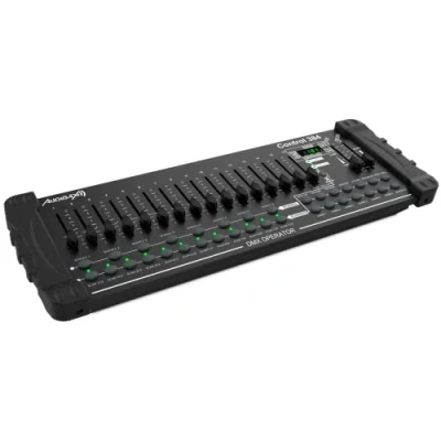 Immagine di Audibax Control 384 Controller DMX a Canali Controllo di 24 Apparecchi con 16 Attivazione Scene Tramite Suono, Manuale o Auto Programmazione Sequenze e sui Fader