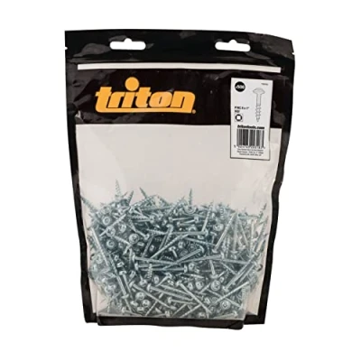 Immagine di Triton 709782 Viti a foro tascabile, zincate, con testa disco e filettatura grossa, 8 x 1 pollici, confezione da 500 pezzi, multicolore