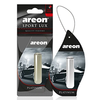 Immagine di AREON Deodorante liquido per auto, da appendere, a forma di platino, lunga durata, 3D, 5 ml, confezione 1