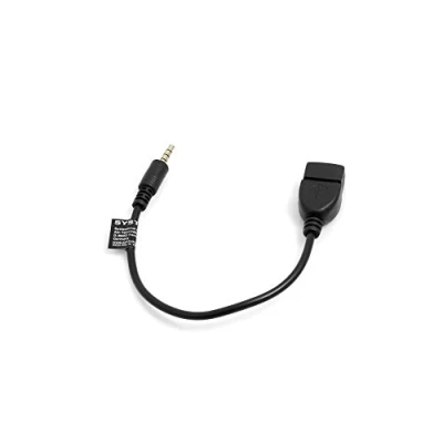 Immagine di System S 56973323 Cavo Audio da USB Tipo a (Femmina) connettore Jack AUX 3,5 mm, Colore: Nero