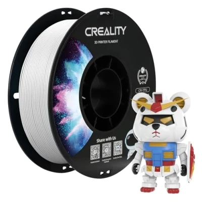 Immagine di Creality Official TPU White 1KG, Filament 1.75mm Tougher and Stronger 3D Printer, Less Tangle Dimensional Accuracy +/ 0.03mm 1kg/Roll(2.2lbs) Fit for Most FDM Printers
